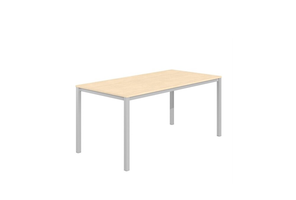 Γραφείο εργασίας Dromeas σειράς Tetra διάστασης 140Χ80Χ73Η με σκελετό σε απόχρωση γκρι και επιφάνεια σε απόχρωση συμήδα