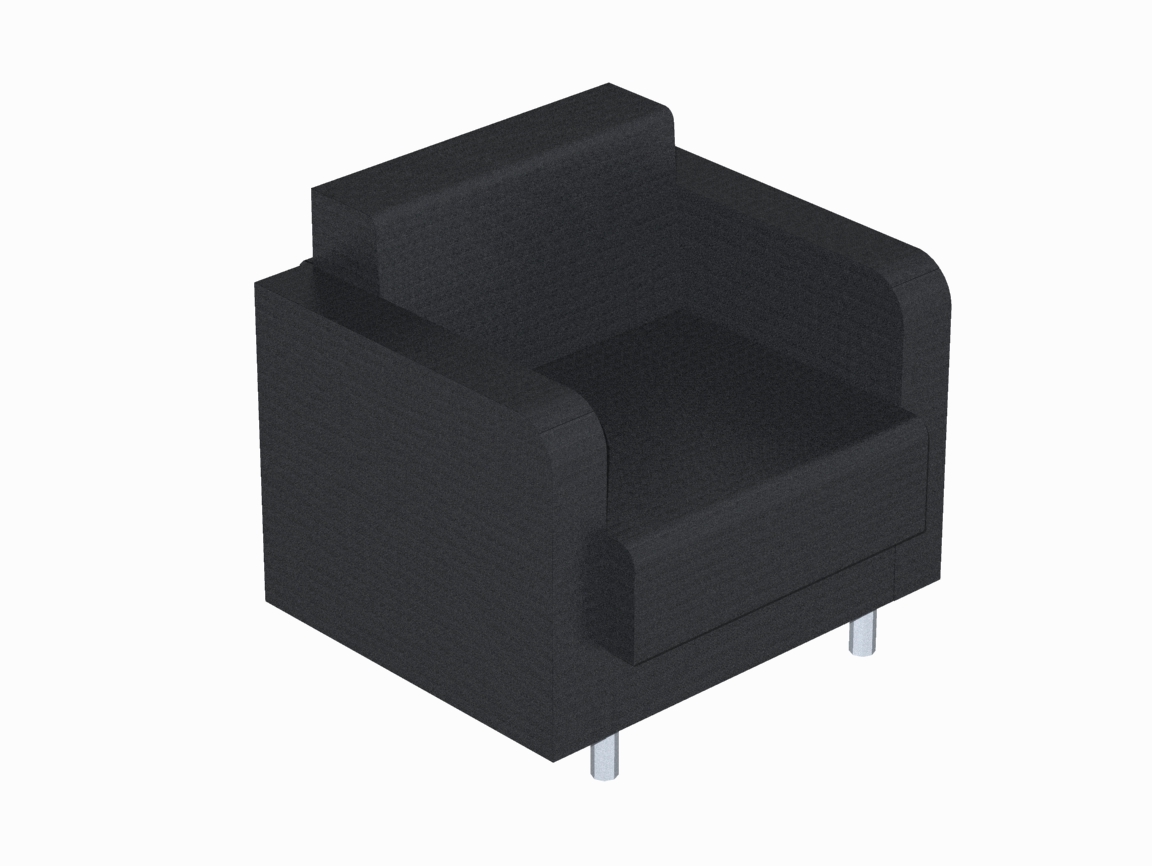 Πολυθρόνα Dromeas σειράς Olympia Δερματίνη Μαύρη διάστασης 77Χ79Χ72