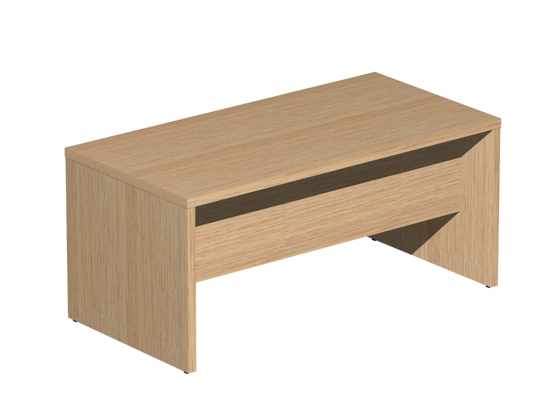 Γραφείο εργασίας Dromeas σειράς Lysis Plus διάστασης 160Χ80Χ73Η σε απόχρωση φυσικό δρυς