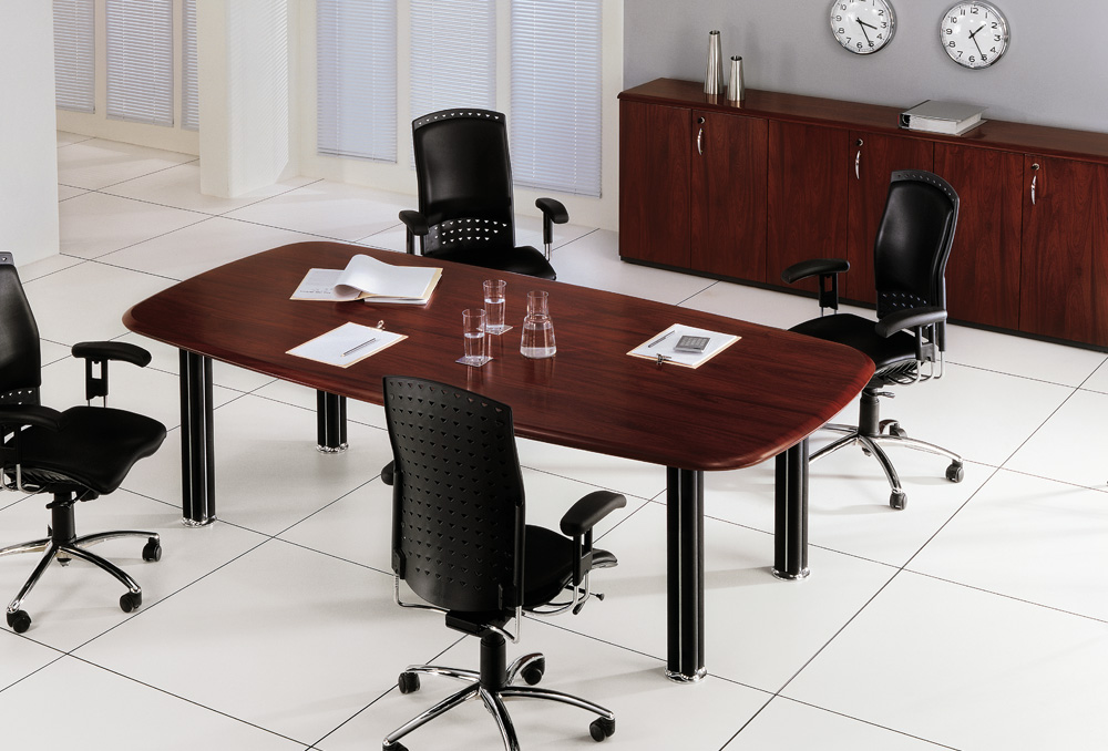 Γραφείο Συνεδριάσεων Dromeas σειράς Euro One διάστασης 240Χ120Χ73Η σε απόχρωση κερασιάς