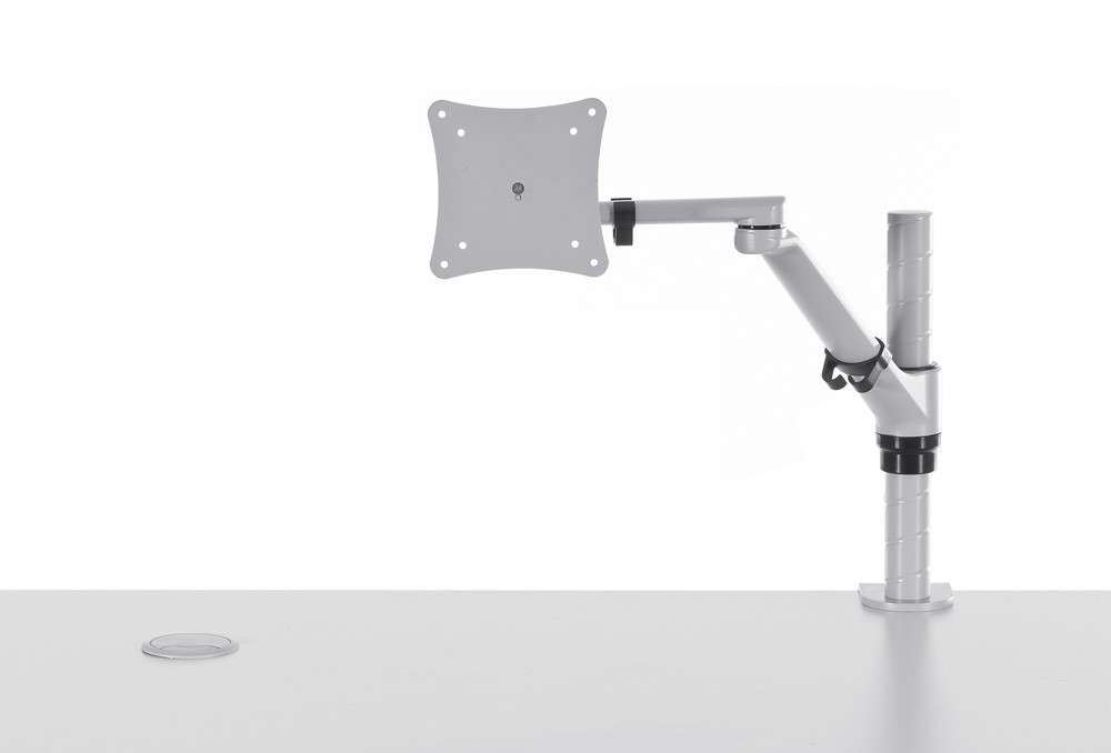 Βραχίονας οθόνης μονός Dromeas σειράς Liberty σε απόχρωση γκρι