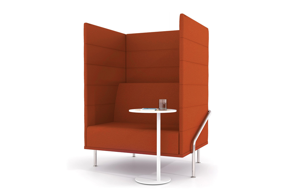 Πολυθρόνα ηχοαπορροφητική Dromeas σειράς Nido Ύφασμα Κεραμυδί