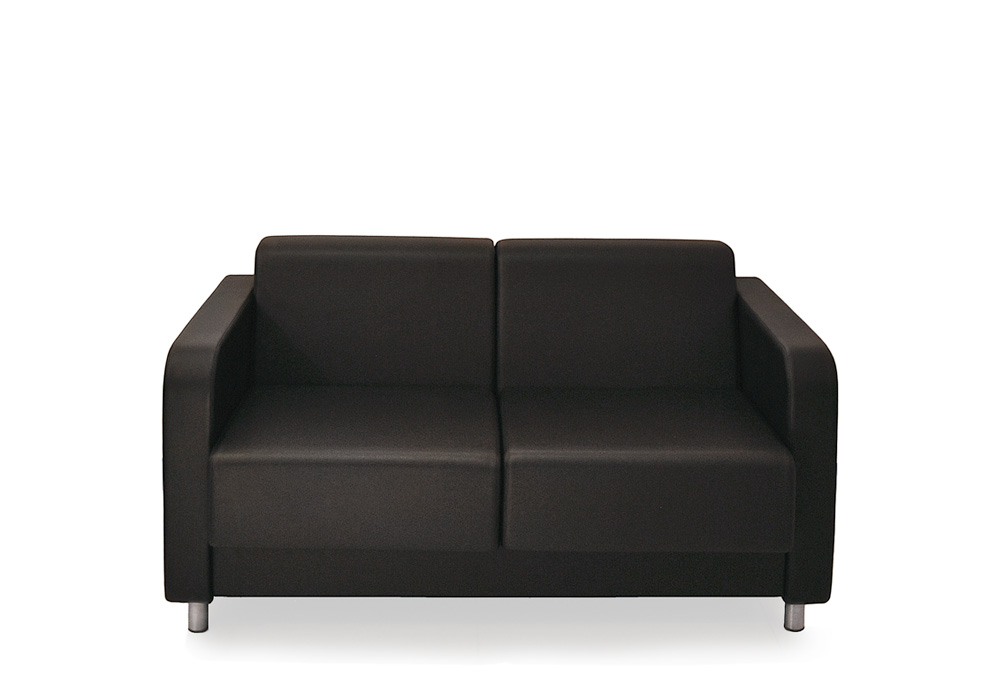 Διθέσιος Καναπές Dromeas σειράς Olympia Δερματίνη Μαύρη