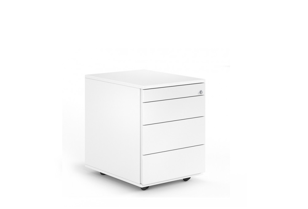 Συρταριέρα Dromeas μελαμίνης με μολυβοθήκη διάστασης 43X59X55Η. Κάσωμα σε απόχρωση υπόλευκο. Καπάκι και κούτελα σε απόχρωση υπόλευκο.