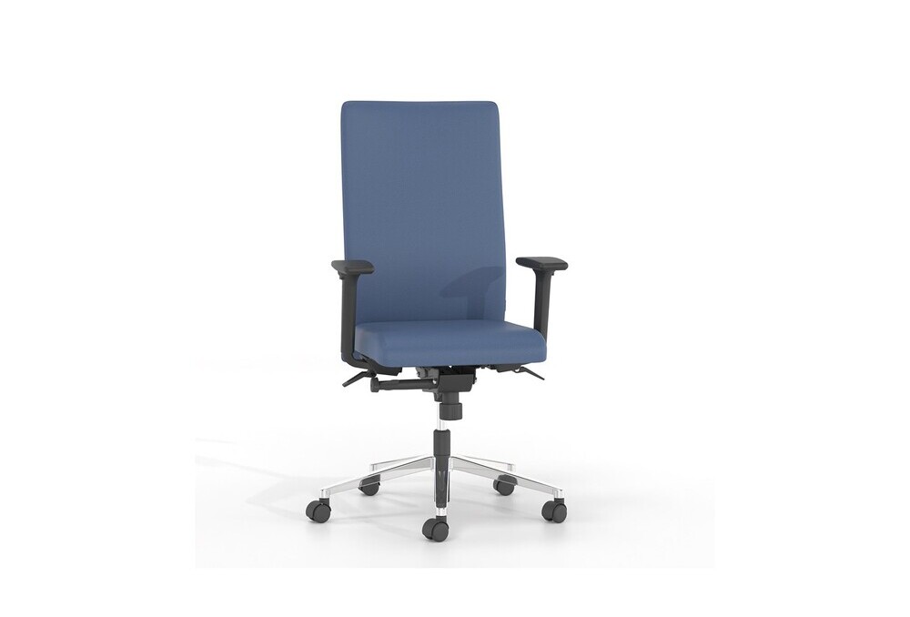 Διευθυντικό Κάθισμα Dromeas Smart D Δερματίνη Μπλέ Πεντάνευρο Γυαλισμένο