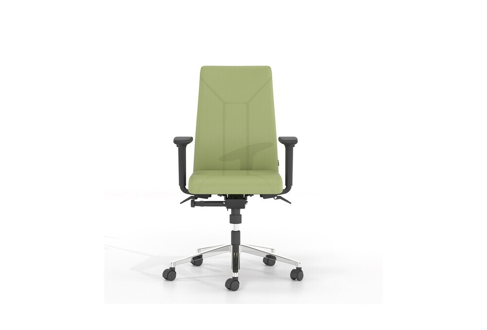 Διευθυντικό Κάθισμα Dromeas Smart D Τραπεζοειδής Δερματίνη Λαχανί Πεντάνευρο Γυαλισμένο